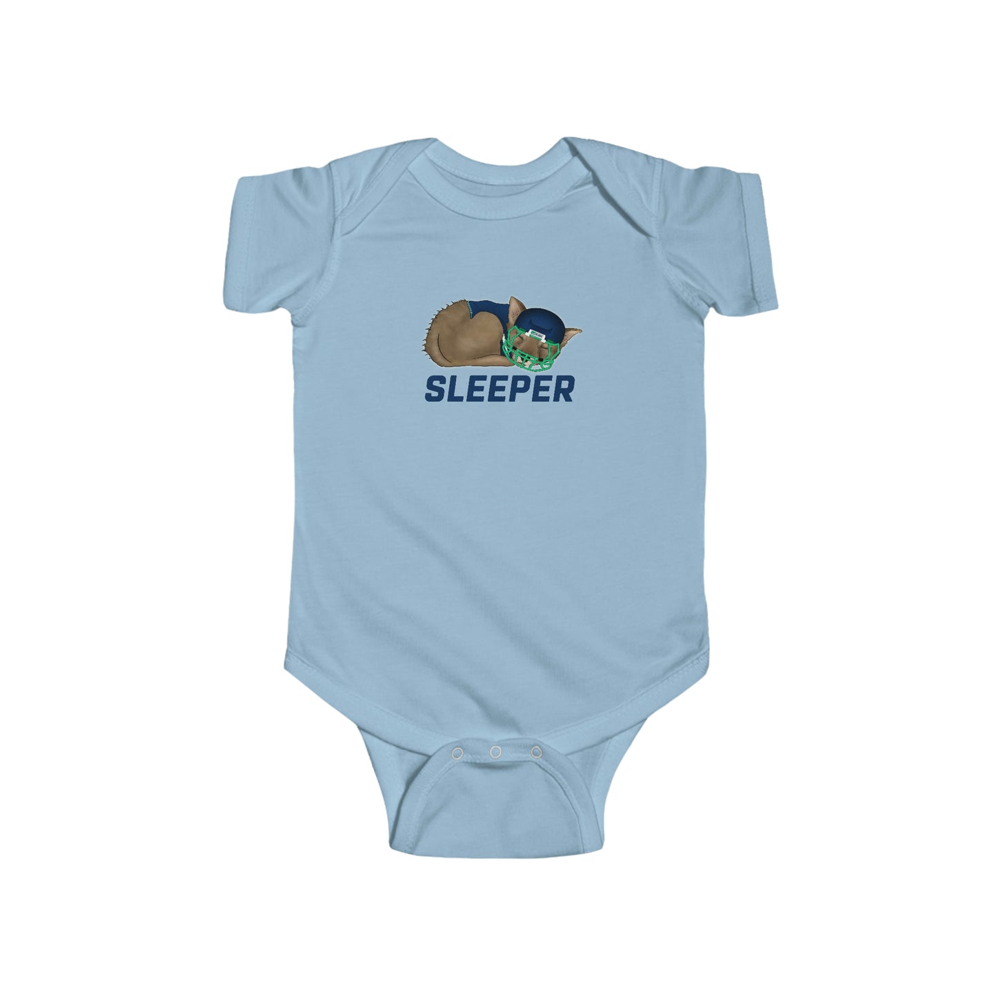 Infant "Sleeper" Wolf Onesie - Sleeper Collection - Fantasy Football Baby Clothes