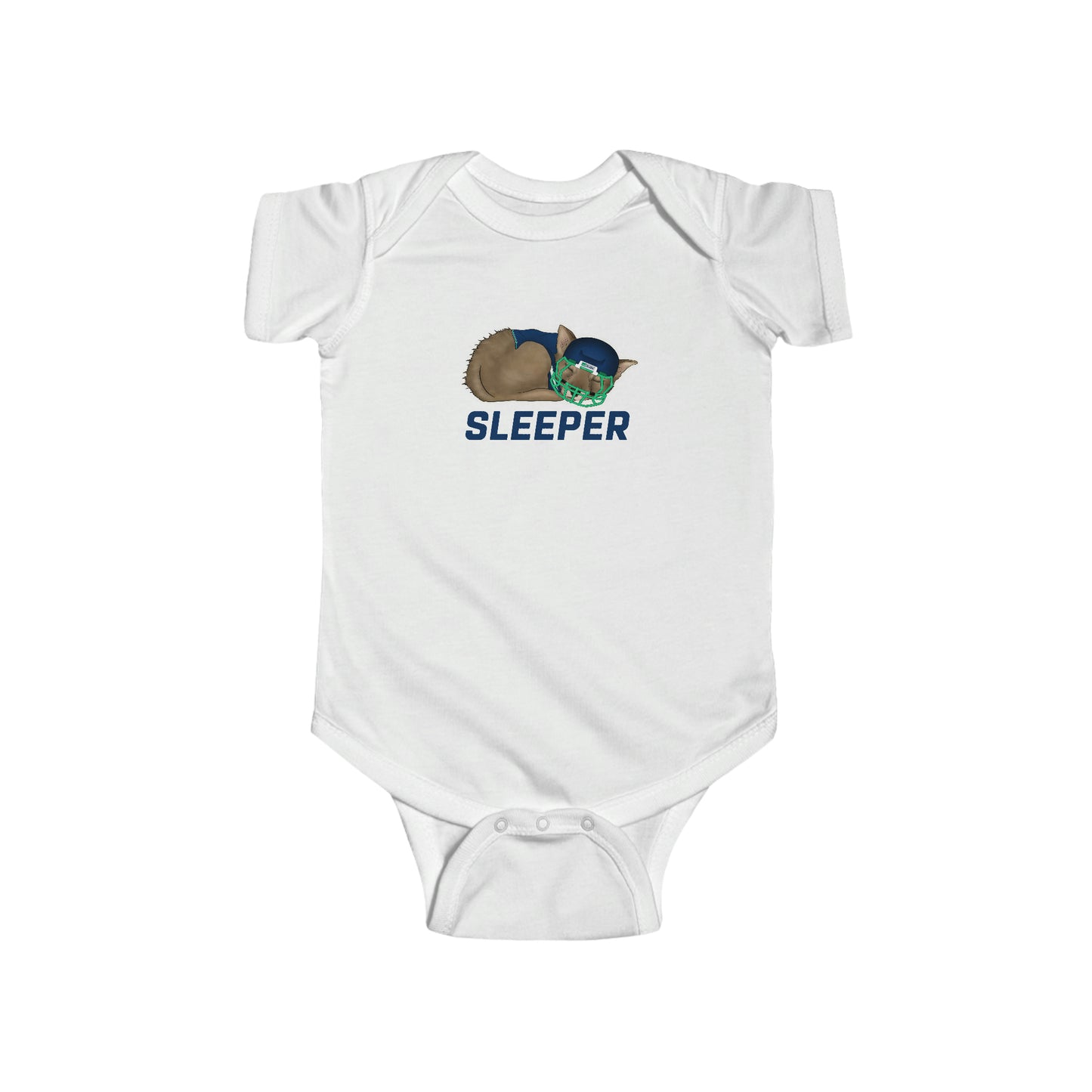 Infant "Sleeper" Wolf Onesie - Sleeper Collection - Fantasy Football Baby Clothes