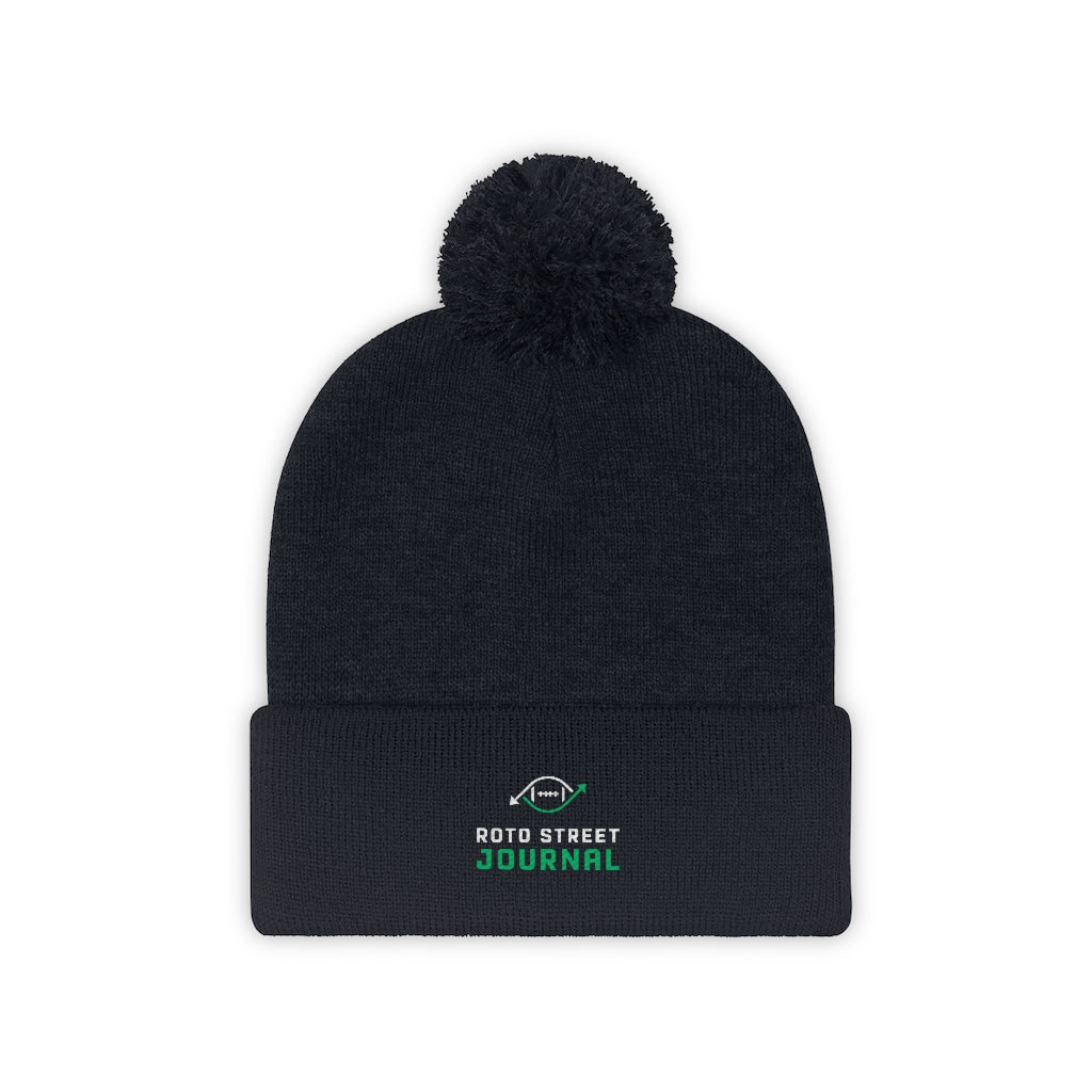 Roto Street Journal Pom Pom Beanie - Fantasy Football Winter Hat