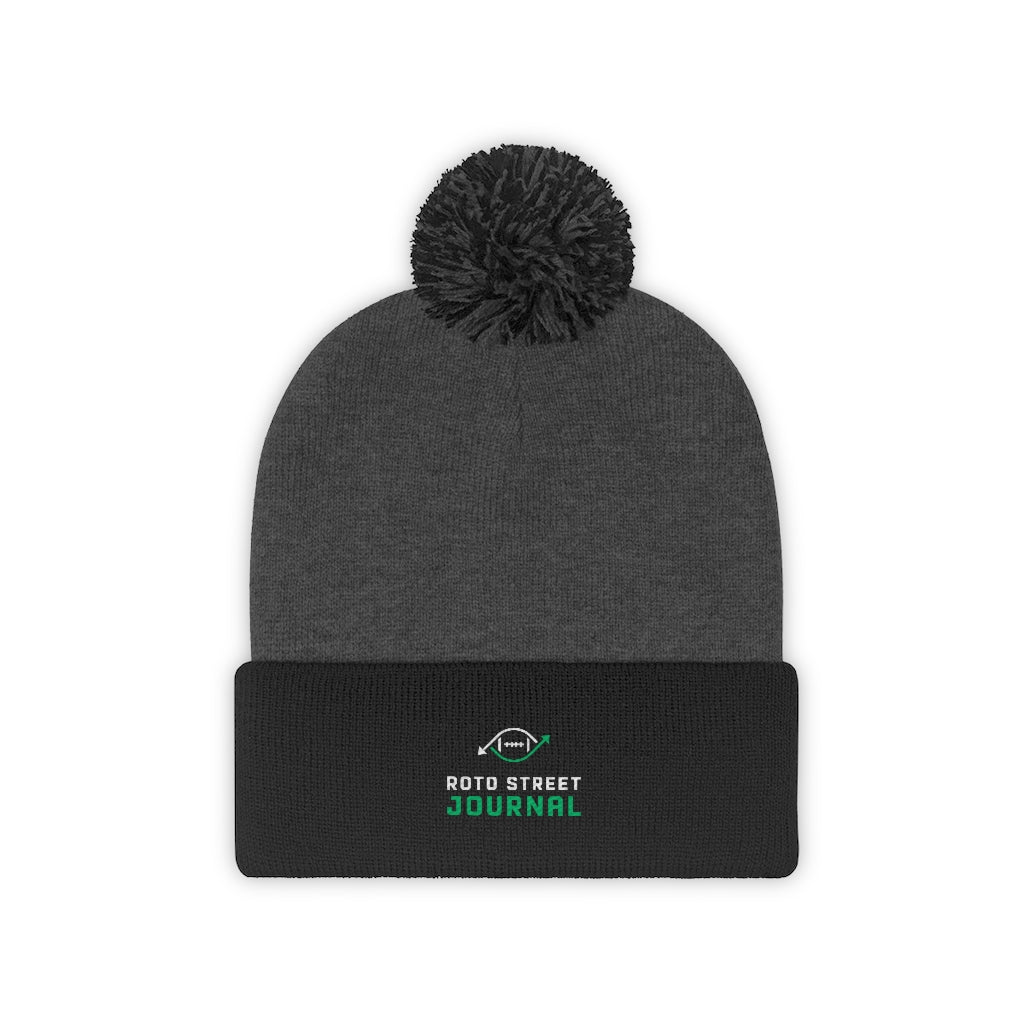 Roto Street Journal Pom Pom Beanie - Fantasy Football Winter Hat