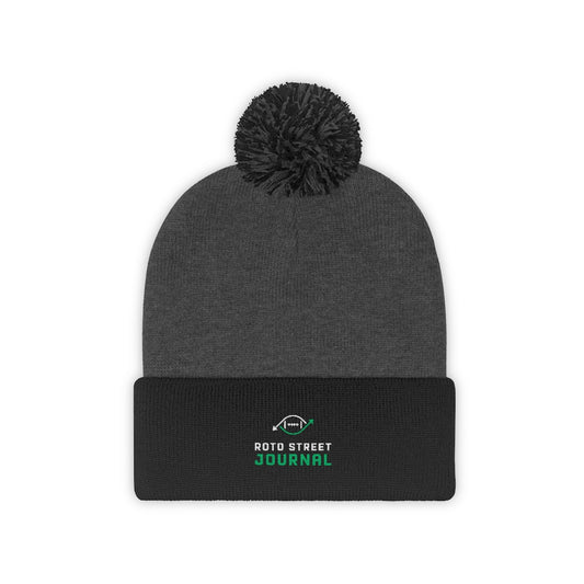 Roto Street Journal Pom Pom Beanie - Fantasy Football Winter Hat