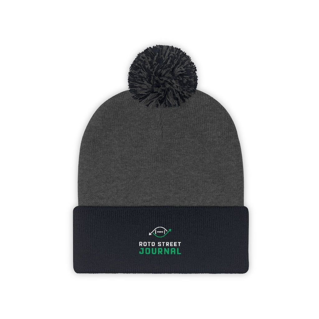 Roto Street Journal Pom Pom Beanie - Fantasy Football Winter Hat