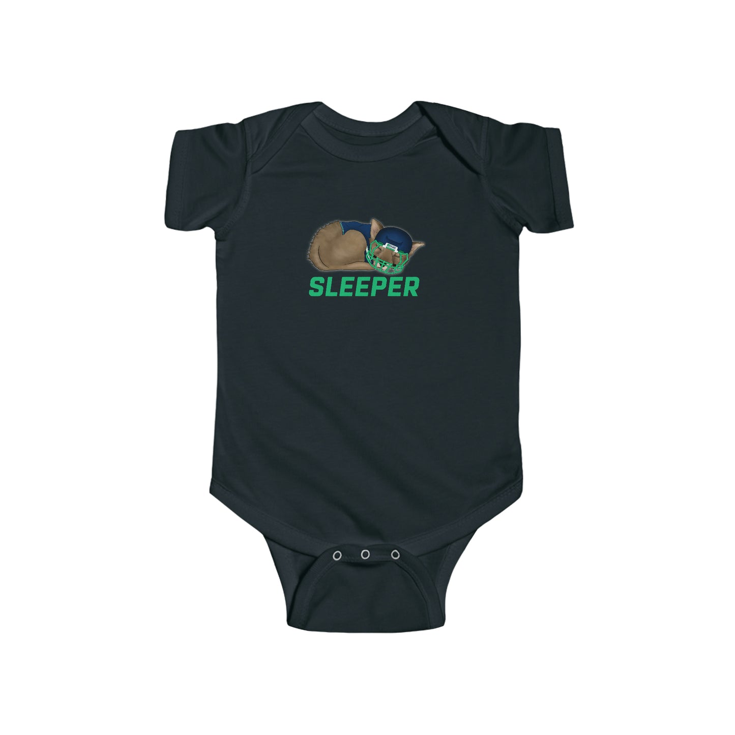 Infant "Sleeper" Wolf Onesie - Sleeper Collection - Fantasy Football Baby Clothes