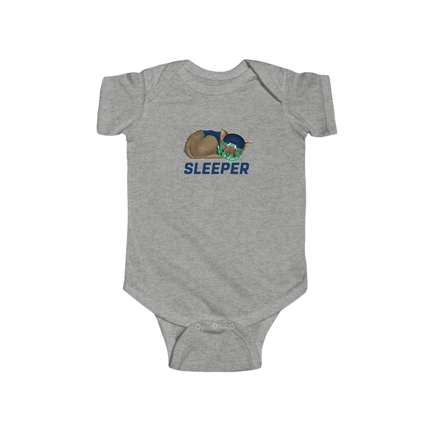 Infant "Sleeper" Wolf Onesie - Sleeper Collection - Fantasy Football Baby Clothes